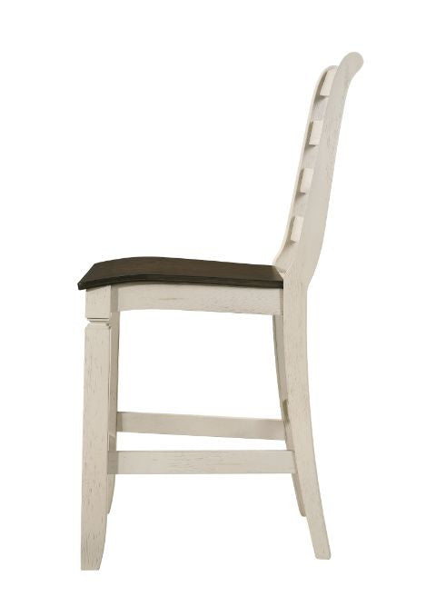 ACME 77183 Tasnim Counter Height Chair, Oak & Antique White Finish