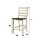 ACME 77183 Tasnim Counter Height Chair, Oak & Antique White Finish