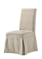 ACME 77188 Faustine Side Chair, Tan Fabric & Salvaged Light Oak Finish