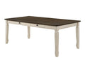 ACME 77190 Fedele Dining Table, Weathered Oak & Cream Finish