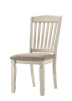 ACME 77192 Fedele Side Chair, Tan Fabric & Cream Finish