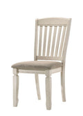 ACME 77192 Fedele Side Chair, Tan Fabric & Cream Finish