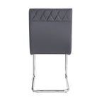 ACME 77832 Ansonia Side Chair (Set-2), Gray PU & Chrome