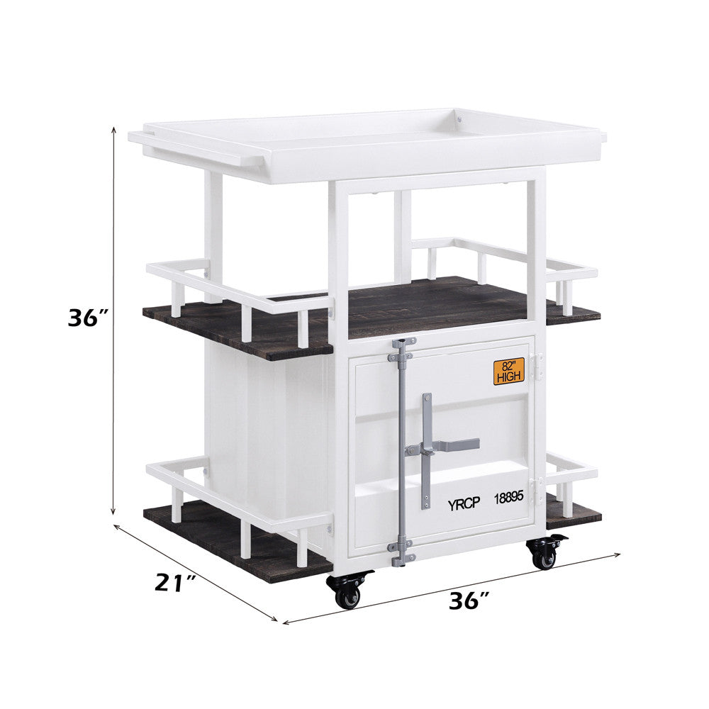 ACME 77889 Cargo Serving Cart, White