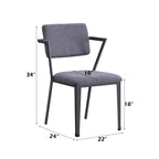 ACME 77902 Cargo Side Chair, Gunmetal