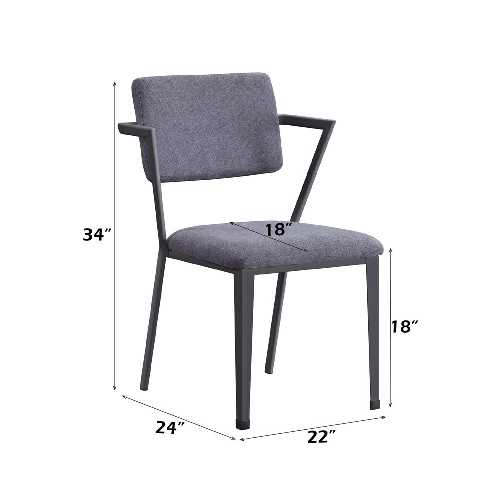 ACME 77902 Cargo Side Chair, Gunmetal
