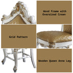 ACME 78212 Picardy Counter Height Chair (Set-2), Antique Pearl & Butterscotch PU