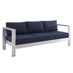 Modway EEI-4228 Shore Sunbrella&reg; Fabric Aluminum Outdoor Patio Sofa