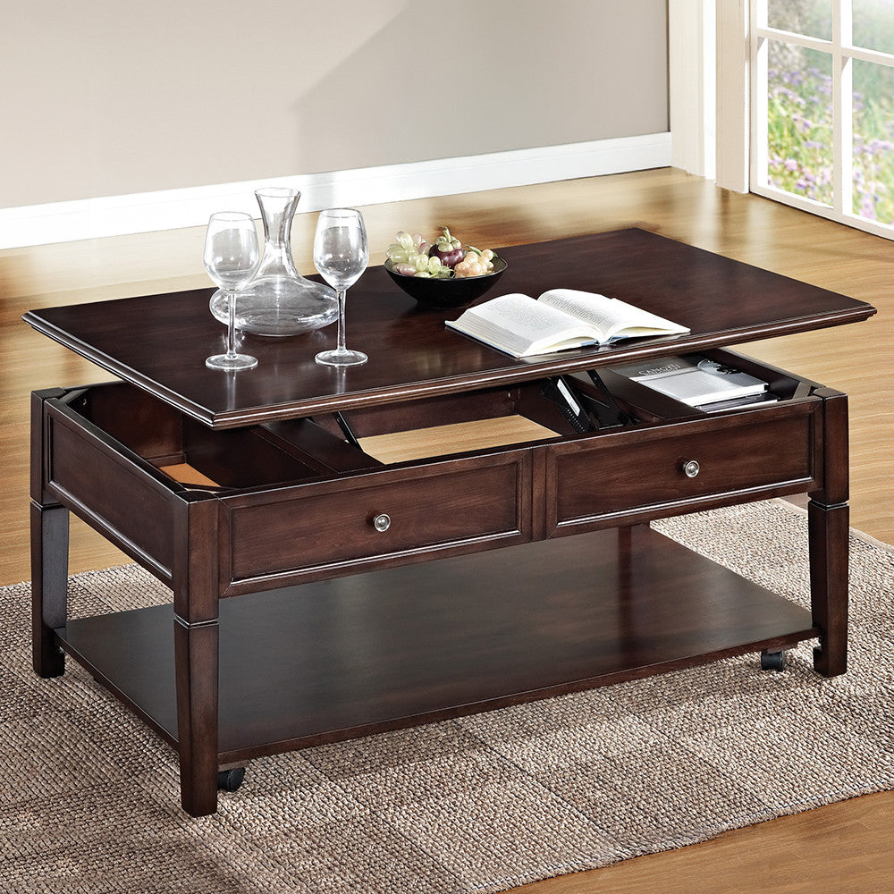 ACME 80254 Malachi Coffee Table with Lift Top, Walnut