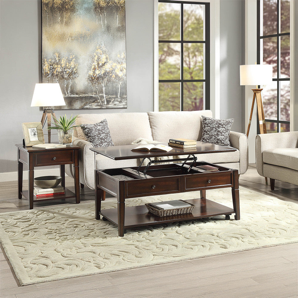 ACME 80254 Malachi Coffee Table with Lift Top, Walnut