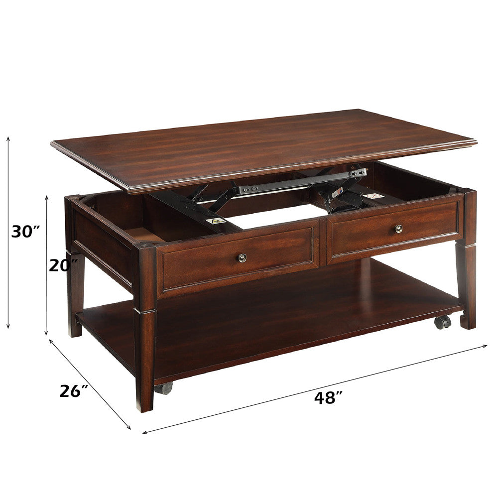 ACME 80254 Malachi Coffee Table with Lift Top, Walnut