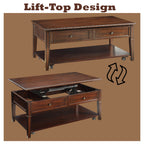 ACME 80254 Malachi Coffee Table with Lift Top, Walnut