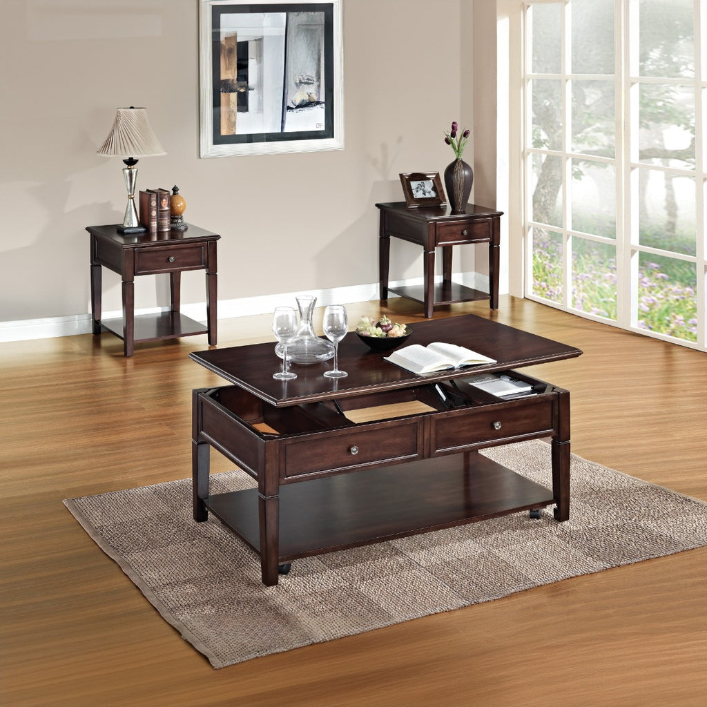 ACME 80254 Malachi Coffee Table with Lift Top, Walnut