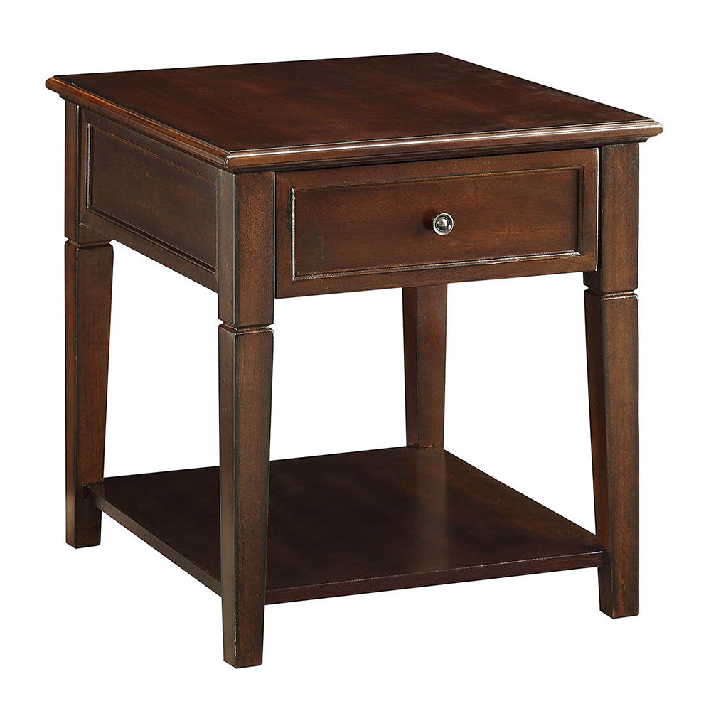 ACME 80255 Malachi End Table, Walnut