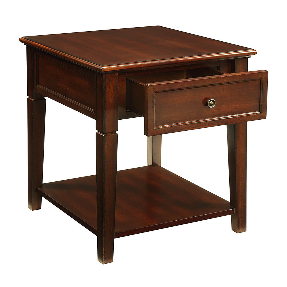 ACME 80255 Malachi End Table, Walnut