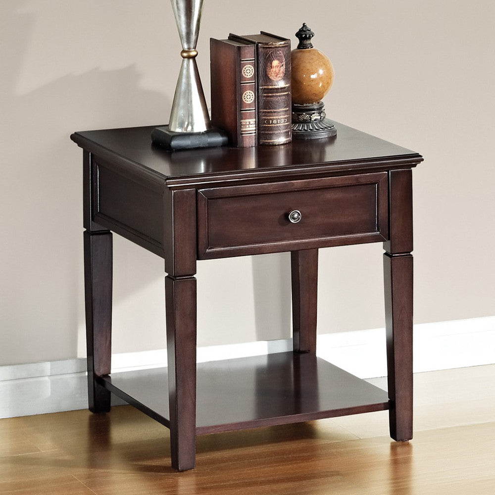 ACME 80255 Malachi End Table, Walnut