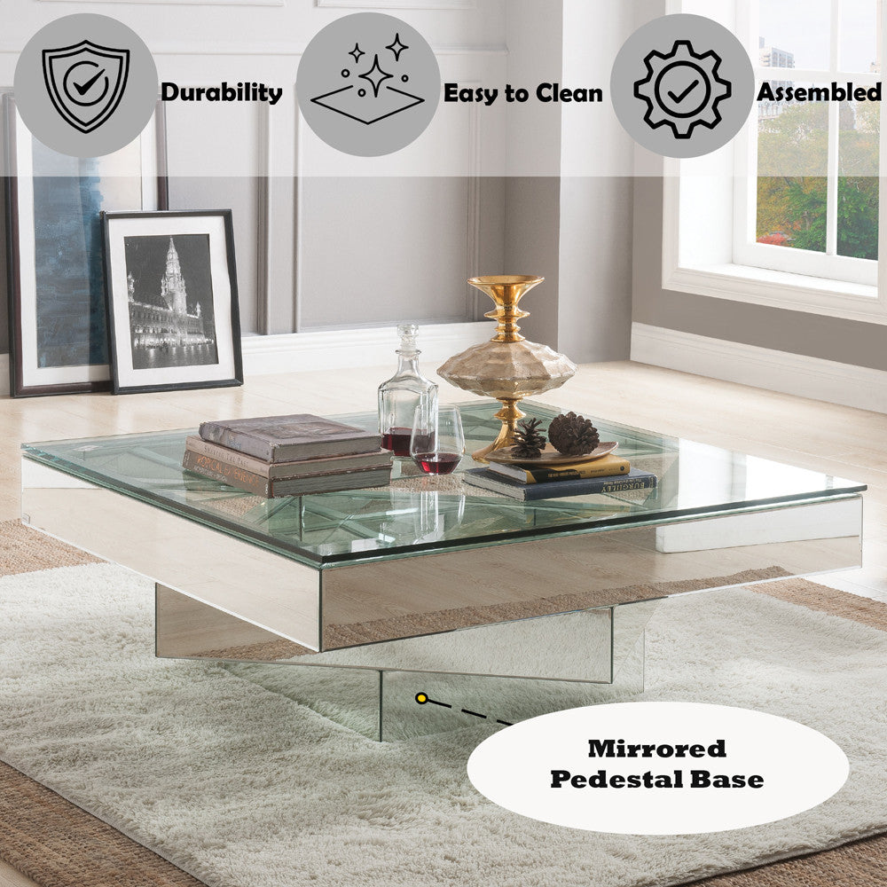 ACME 80270 Meria Coffee Table, Mirrored