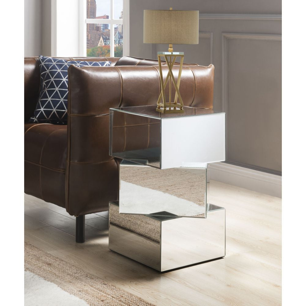 ACME 80272 Meria End Table, Mirrored