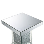ACME 80284 Nysa End Table, Mirrored & Faux Crystals