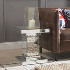 ACME 80284 Nysa End Table, Mirrored & Faux Crystals