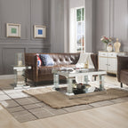 ACME 80284 Nysa End Table, Mirrored & Faux Crystals