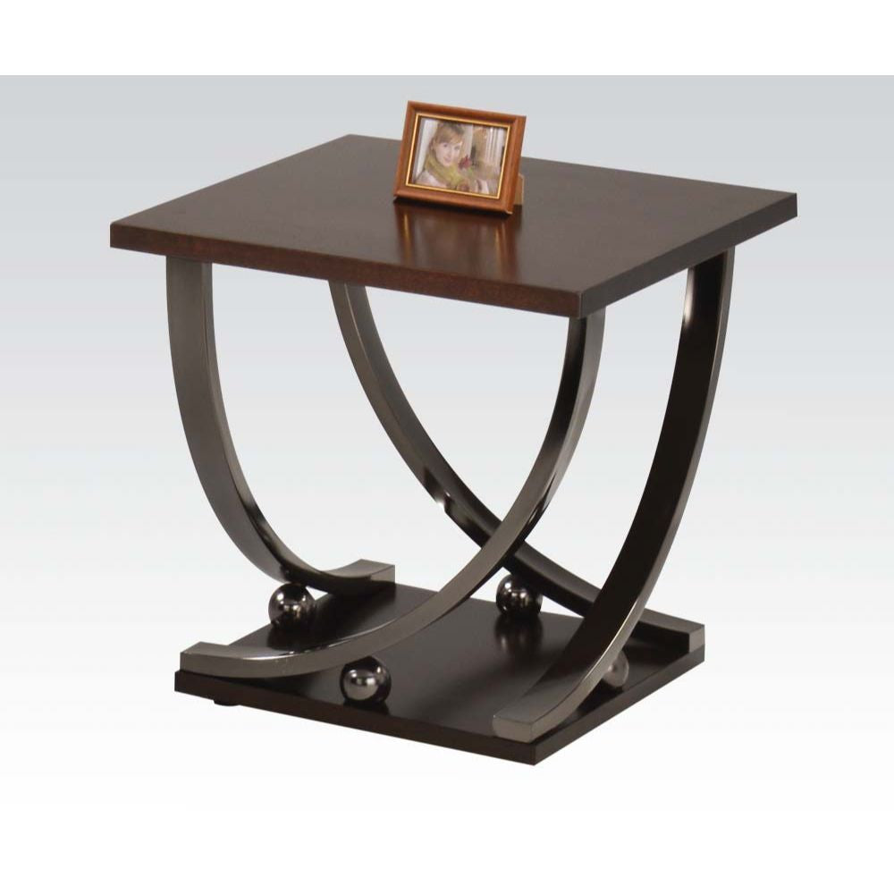 ACME 80357 Isiah End Table, Black Nickel