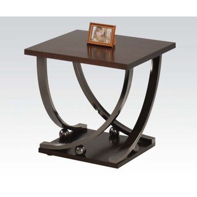 ACME 80357 Isiah End Table, Black Nickel