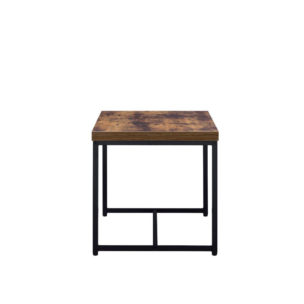 ACME 80617 Bob End Table, Weathered Oak & Black