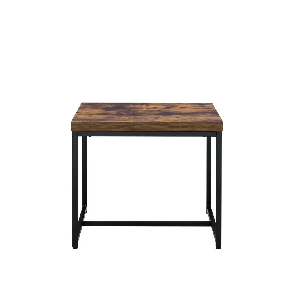 ACME 80617 Bob End Table, Weathered Oak & Black
