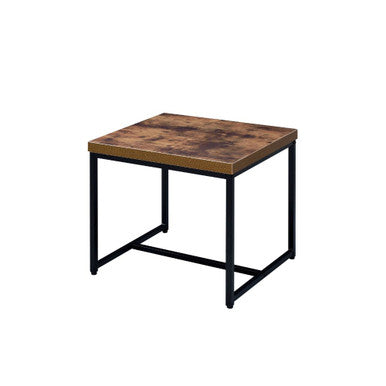 ACME 80617 Bob End Table, Weathered Oak & Black