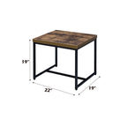 ACME 80617 Bob End Table, Weathered Oak & Black