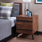 ACME 80622 Karine Nightstand/End Table, Walnut & Black