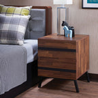 ACME 80622 Karine Nightstand/End Table, Walnut & Black