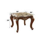 ACME 81052 Shalisa End Table, Marble & Walnut