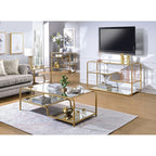 ACME 81090 Astrid Coffee Table, Gold & Mirror