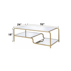 ACME 81090 Astrid Coffee Table, Gold & Mirror