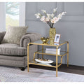 ACME 81092 Astrid End Table, Gold & Mirror