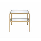 ACME 81092 Astrid End Table, Gold & Mirror