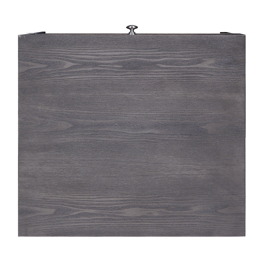 ACME 81172 Iban - End Table, Gray Oak & Chrome
