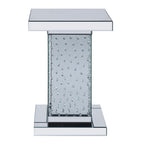 ACME 81412 Nysa End Table, Mirrored & Faux Crystals