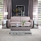 ACME 81412 Nysa End Table, Mirrored & Faux Crystals
