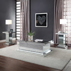 ACME 81412 Nysa End Table, Mirrored & Faux Crystals