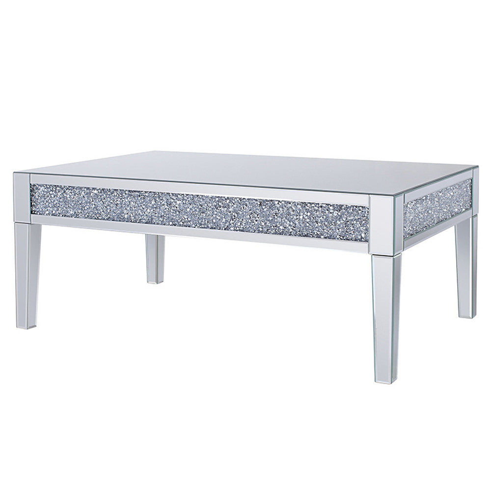 ACME 81415 Noralie Coffee Table, Mirrored & Faux Diamonds