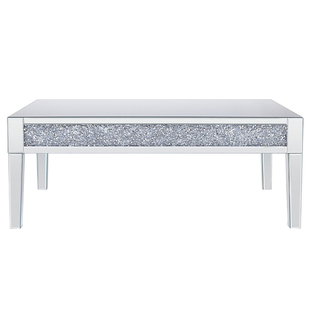ACME 81415 Noralie Coffee Table, Mirrored & Faux Diamonds