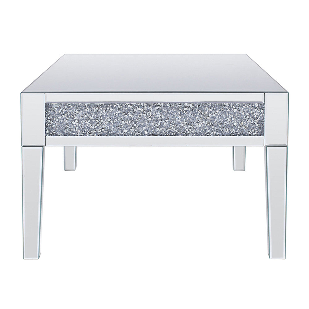 ACME 81415 Noralie Coffee Table, Mirrored & Faux Diamonds