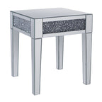 ACME 81417 Noralie End Table, Mirrored & Faux Diamonds