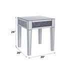 ACME 81417 Noralie End Table, Mirrored & Faux Diamonds