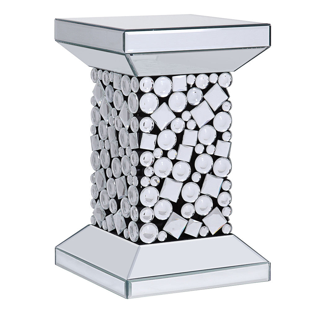 ACME 81427 Kachina End Table, Mirrored & Faux Gem