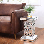 ACME 81427 Kachina End Table, Mirrored & Faux Gem