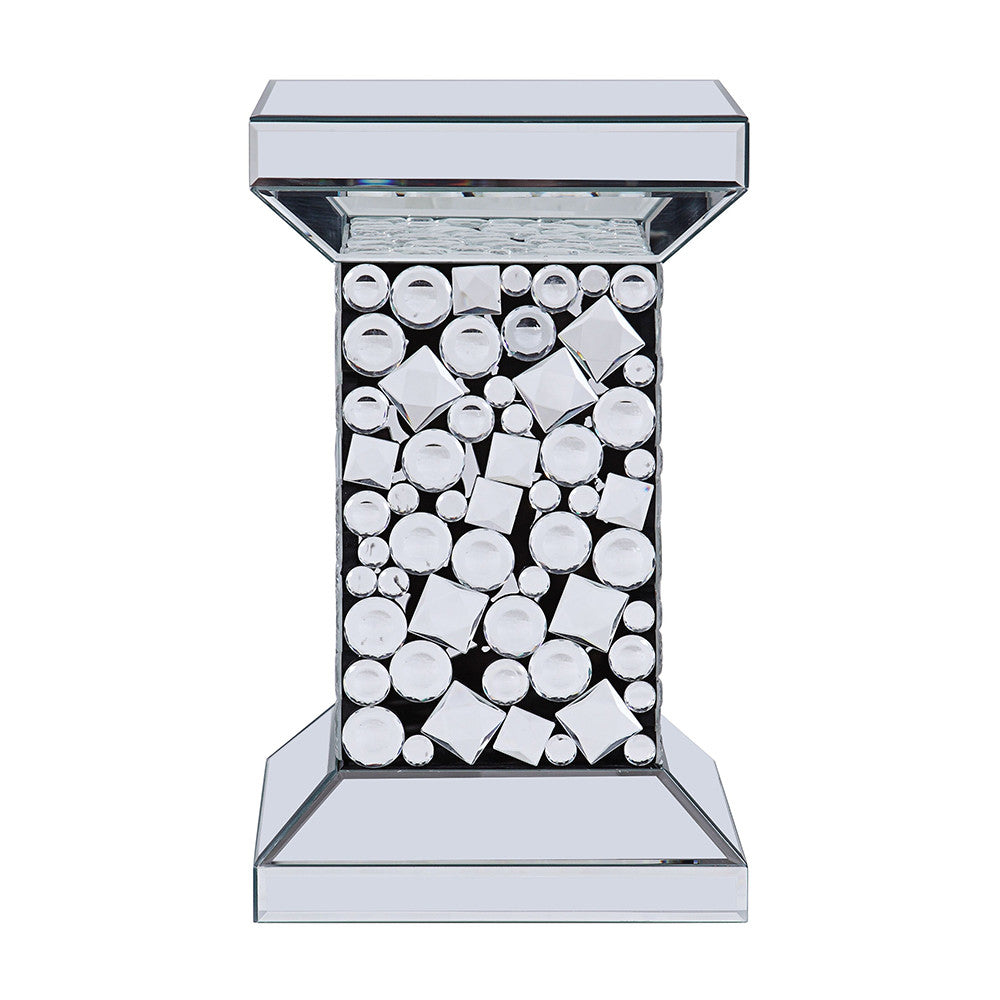 ACME 81427 Kachina End Table, Mirrored & Faux Gem